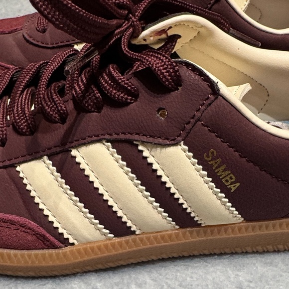adidas Maroon and Cream Sneakers - Picture 6 of 6